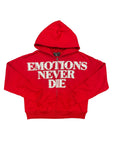 Red ‘End’ Rhinestone hoodie