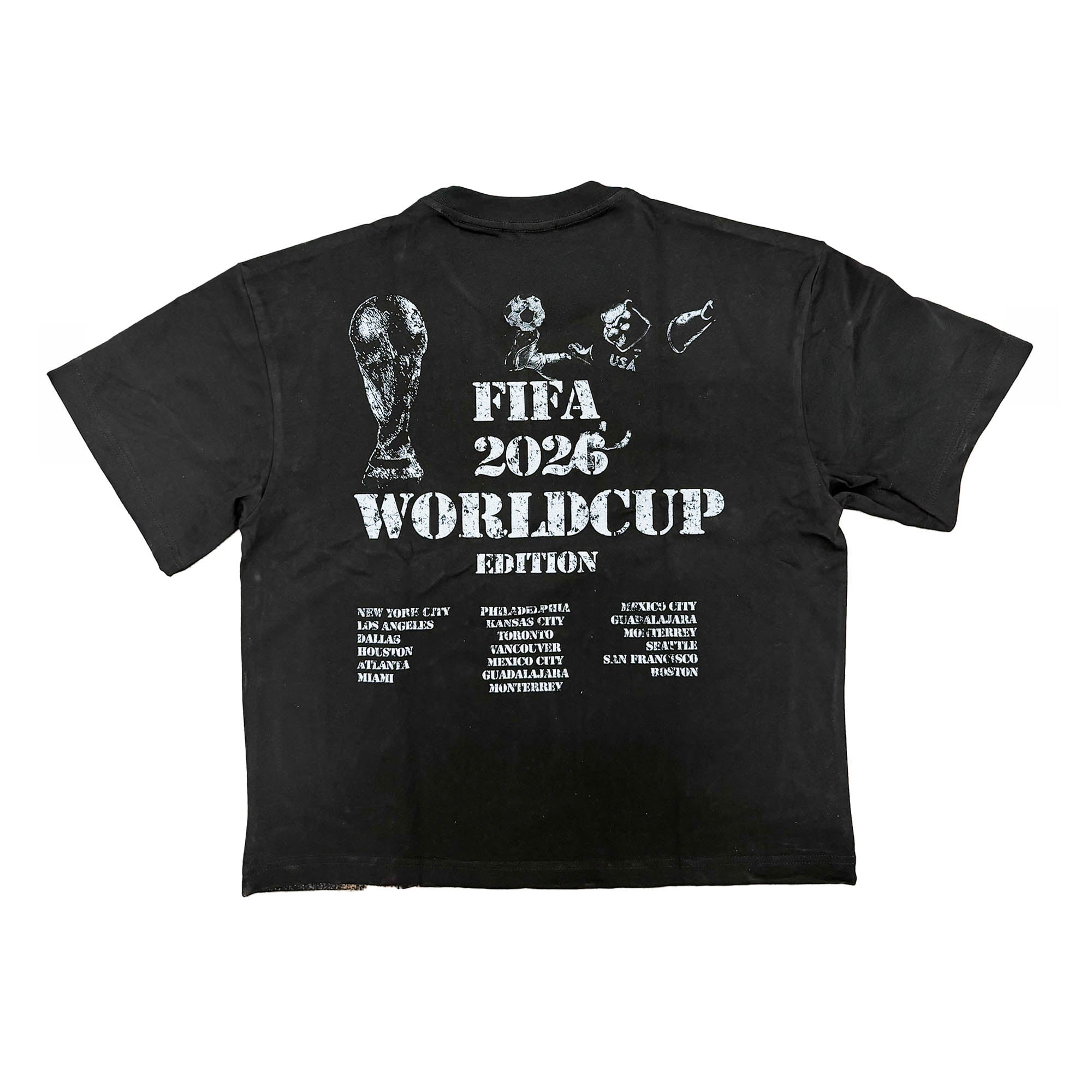 Black “World Cup” Tee – Mixed Emotion