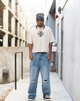 Blue ‘Stone’ Baggy Jeans