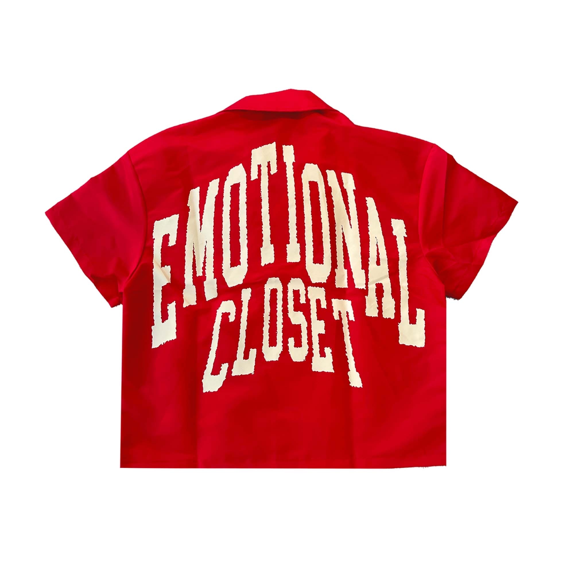 Red “Backyard” Nylon Shirt – Mixed Emotion
