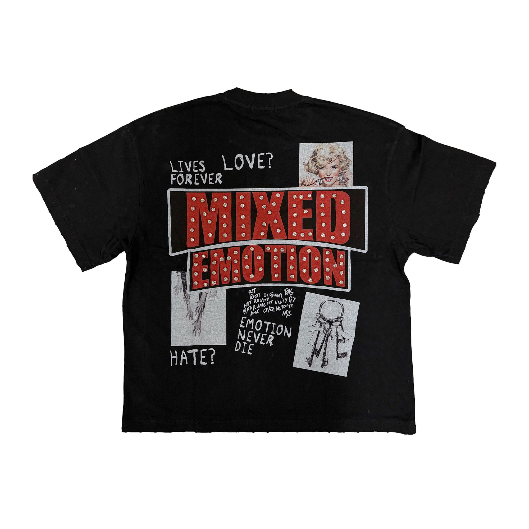 mixed emotion Tシャツ ブラック Mサイズ Black 'Lost Identity' Tee – Mixed Emotion