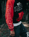 Red “Split Decision” Hoodie