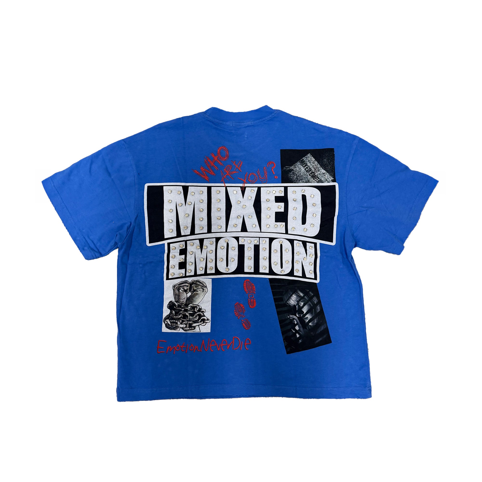 Mixed Emotion Tシャツ Blue “Lost Identity” Tee – Mixed Emotion