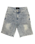 ‘Paisley’ Denim Blue Shorts