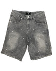 ‘Paisley’ Denim Grey Shorts