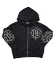 ‘Eclipse’ Black Rhinestone Hoodie