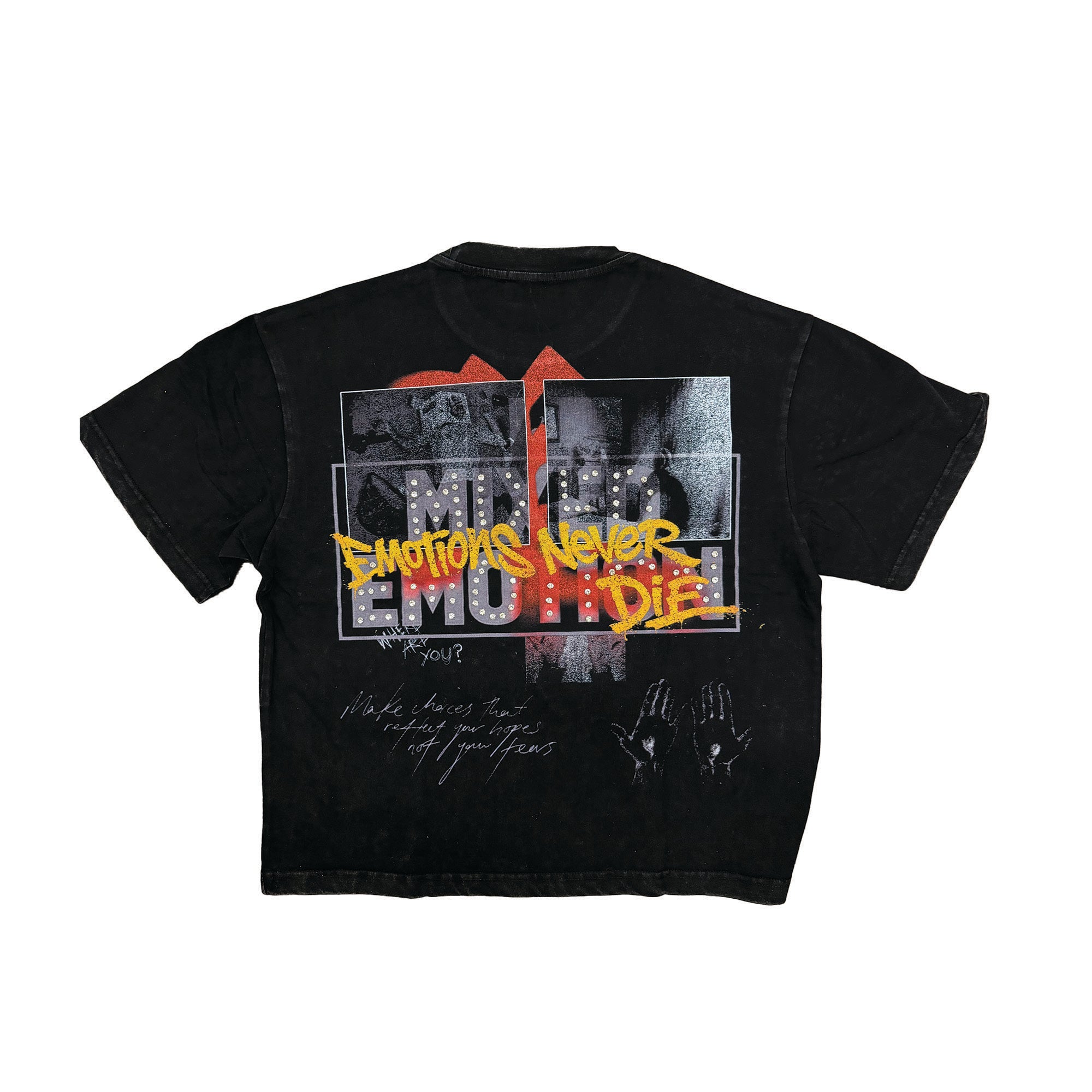 Black “Tunes” Tee – Mixed Emotion