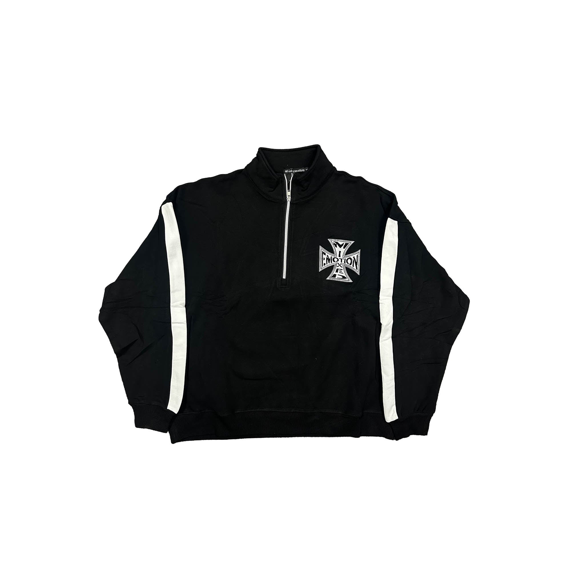 Black “Quarter” zip Jacket – Mixed Emotion