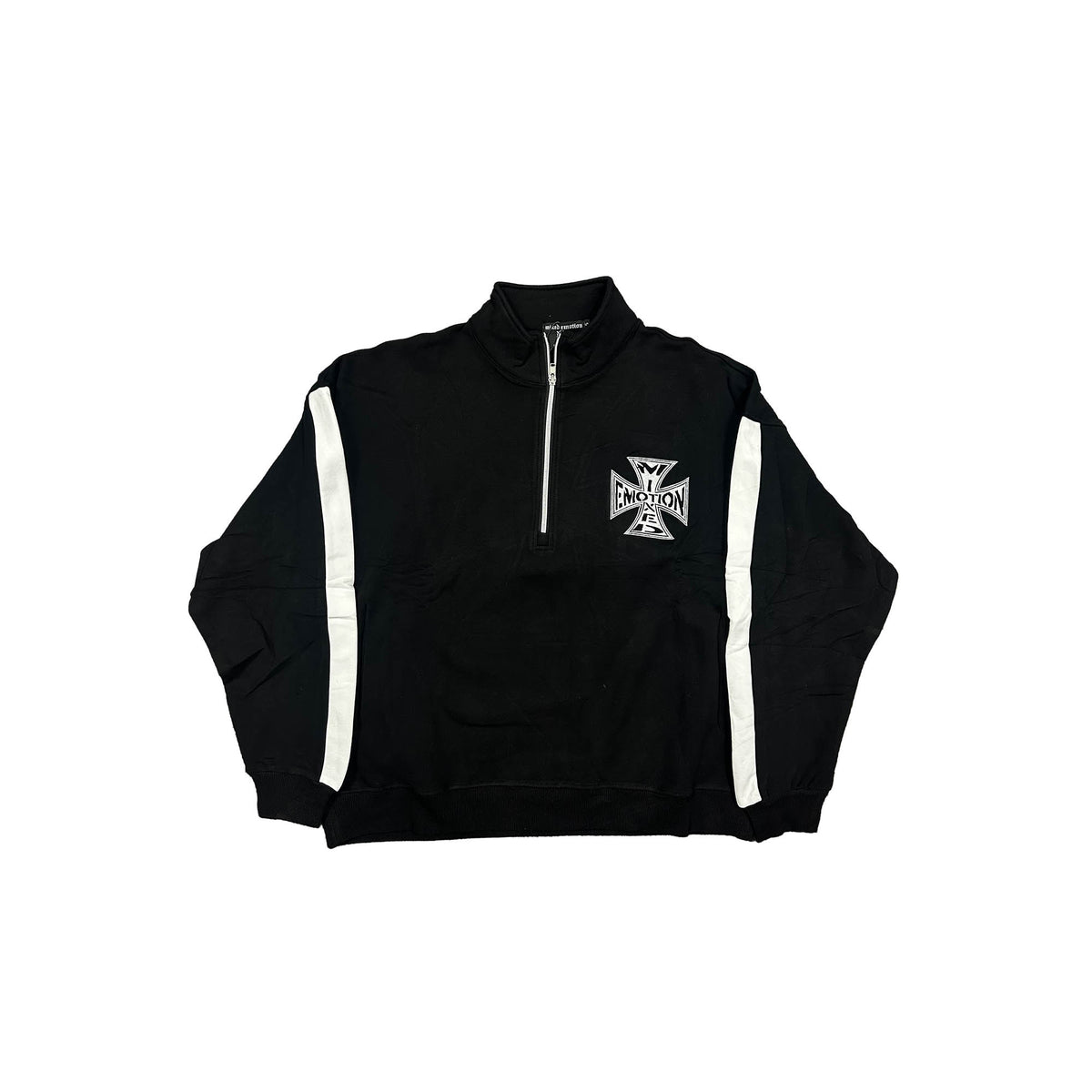 Black “Quarter” zip Jacket – Mixed Emotion