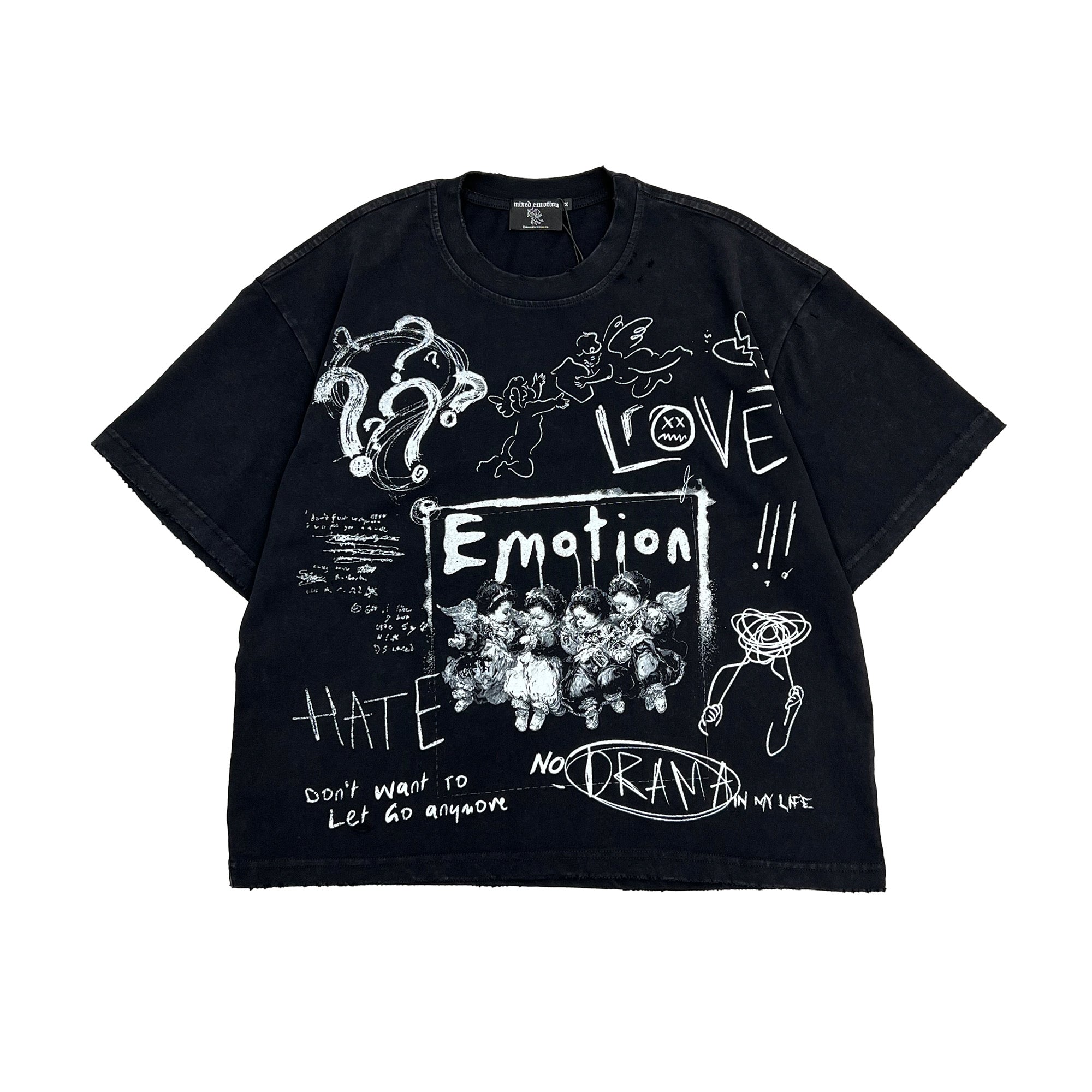 Black “Chaos” Tee – Mixed Emotion