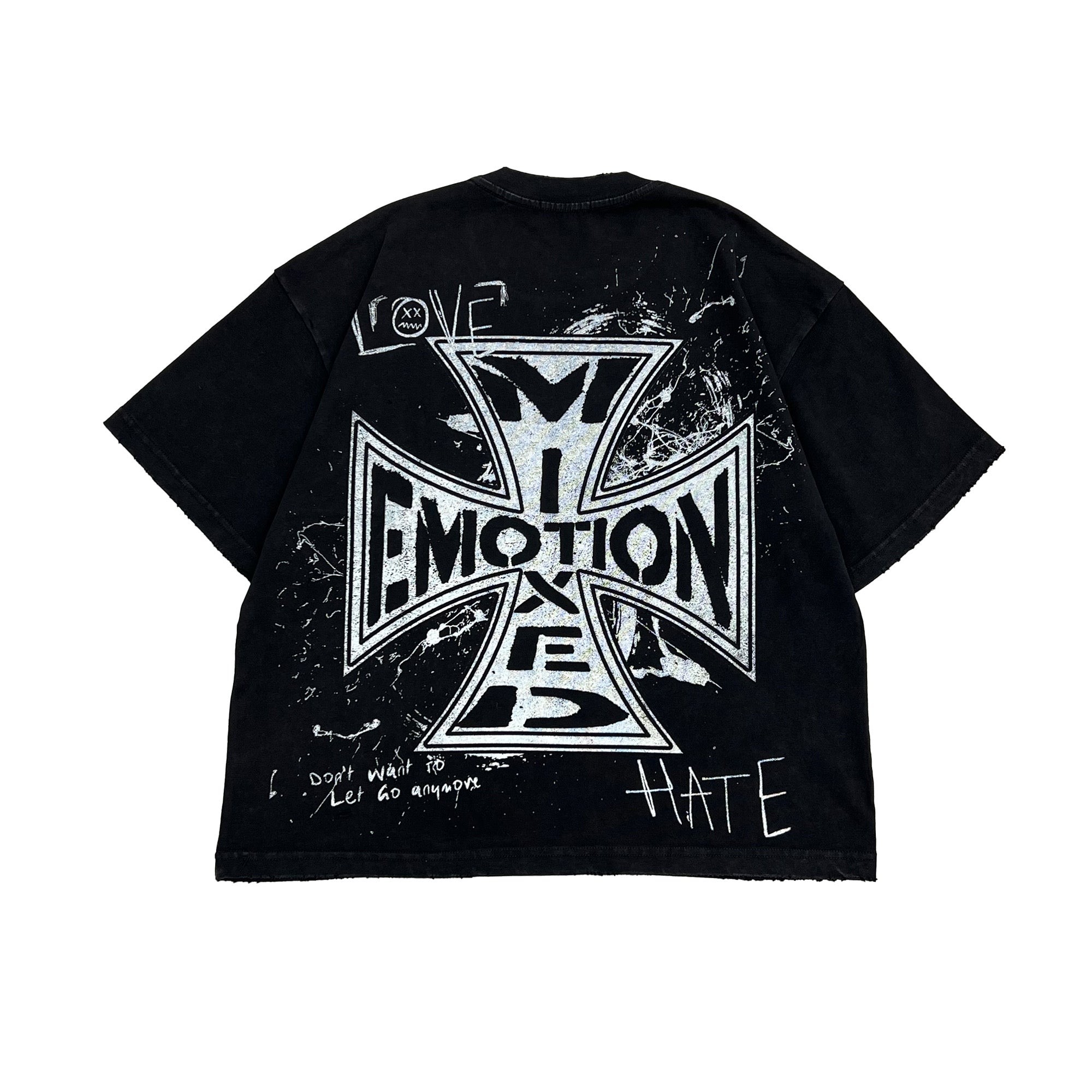 Black “Chaos” Tee – Mixed Emotion