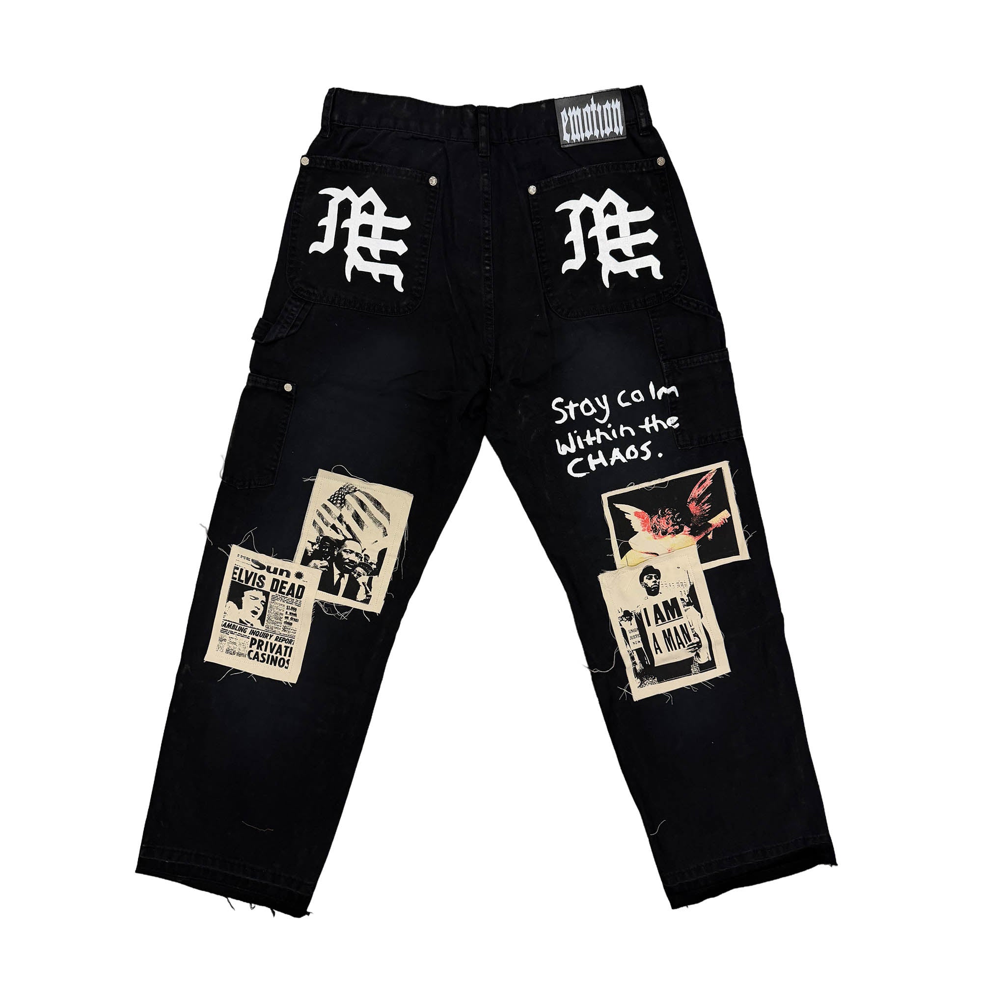 名作NGAP warning denim pants