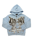 Blue “Graffiti” Rhinestone Hoodie