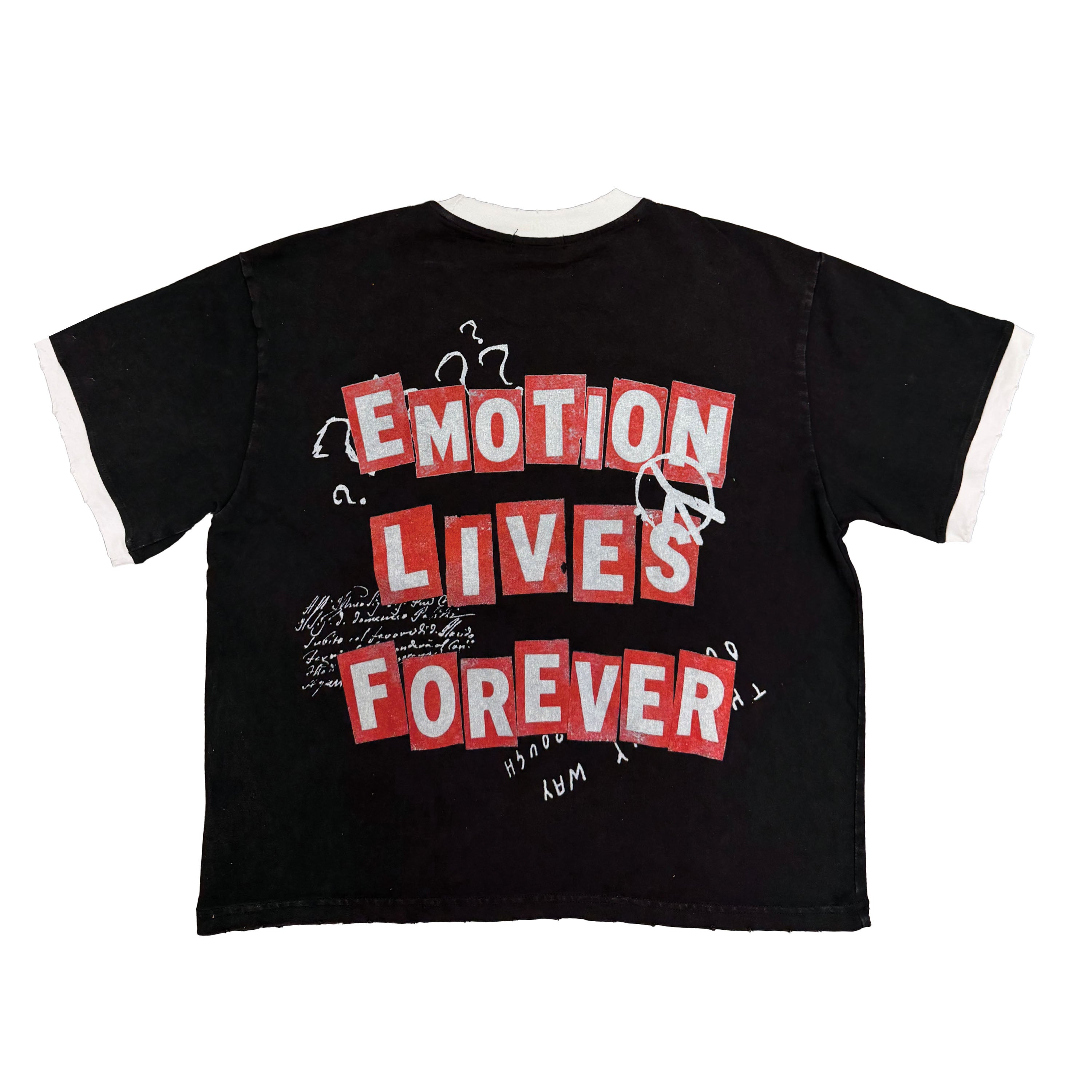 Black “Static” Tee – Mixed Emotion