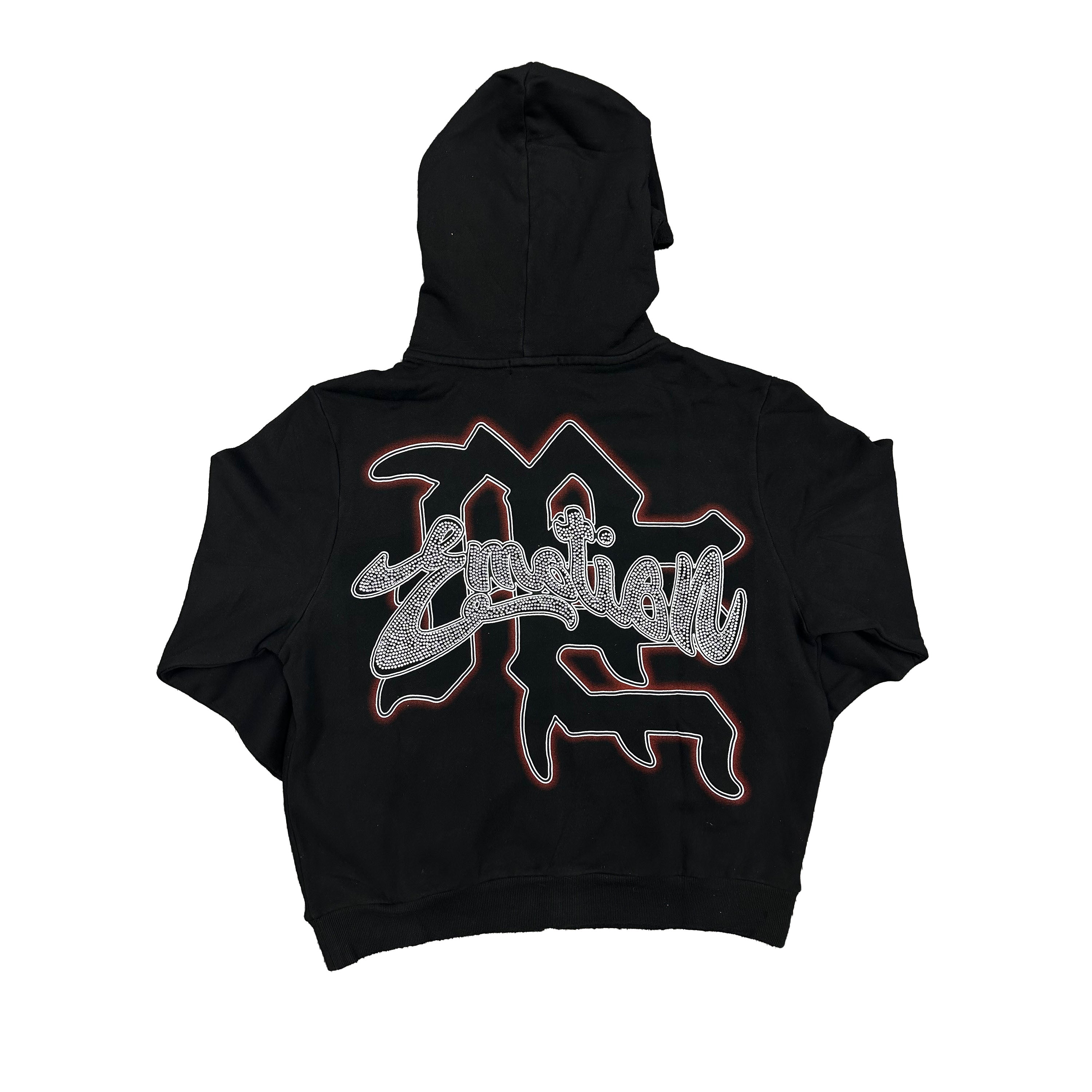 Black “Rhinestone” Hoodie – Mixed Emotion