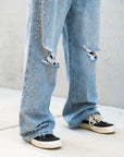 Blue ‘Stone’ Baggy Jeans