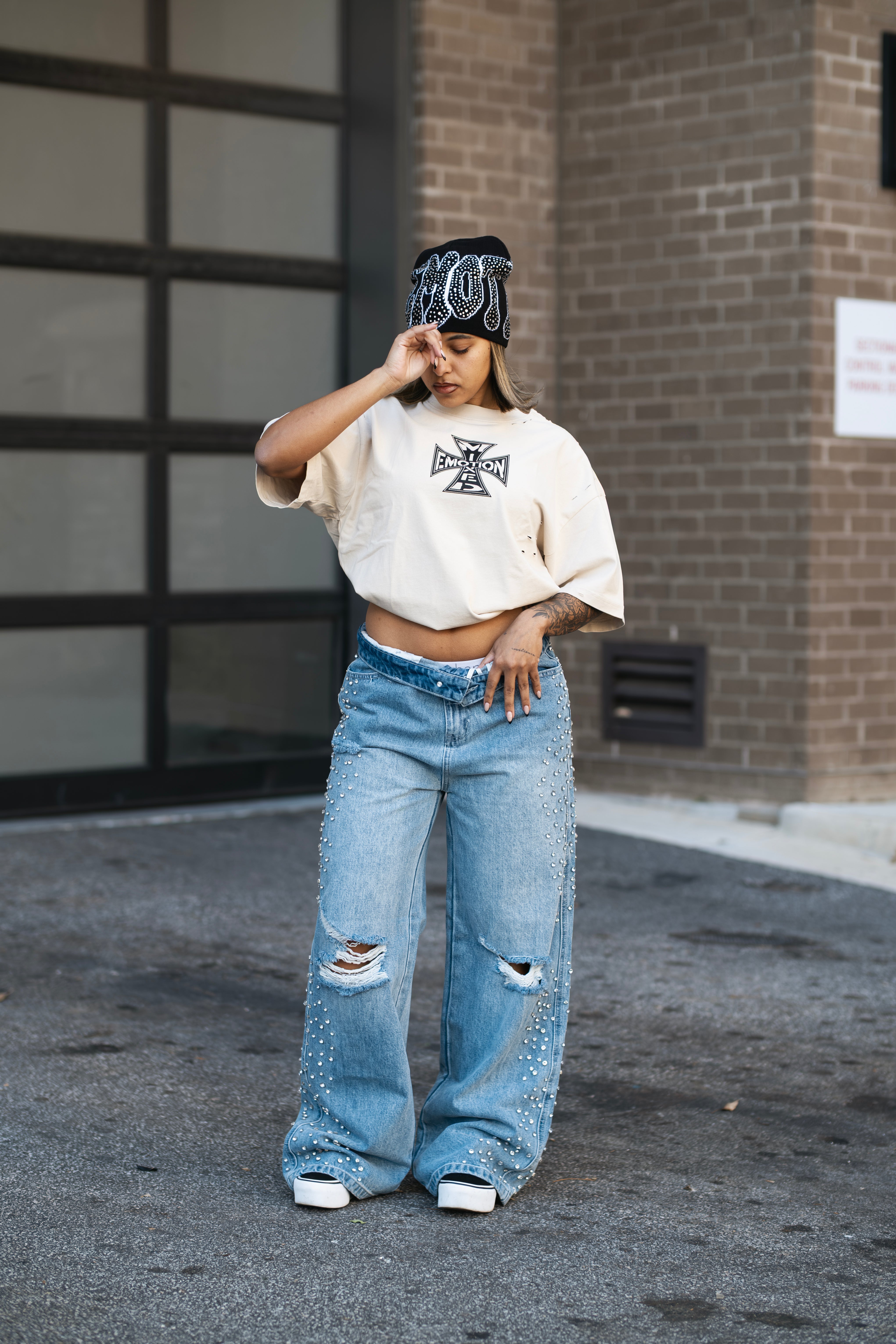 Blue 'Stone' Baggy Jeans – Mixed Emotion