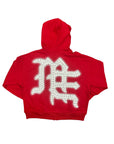 Red ‘End’ Rhinestone hoodie