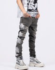 ‘Ash’ Grey Monogram Denim