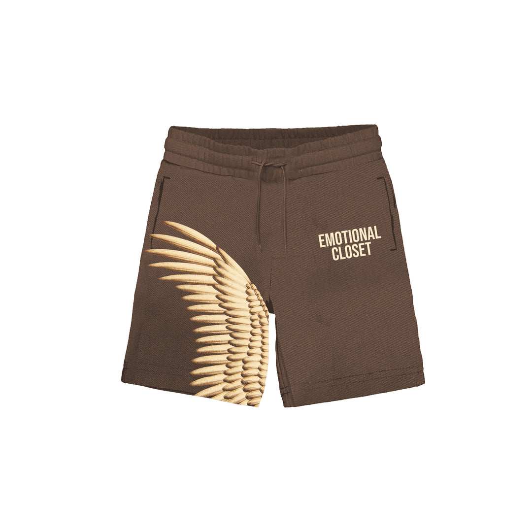 Brown “Wings” Shorts