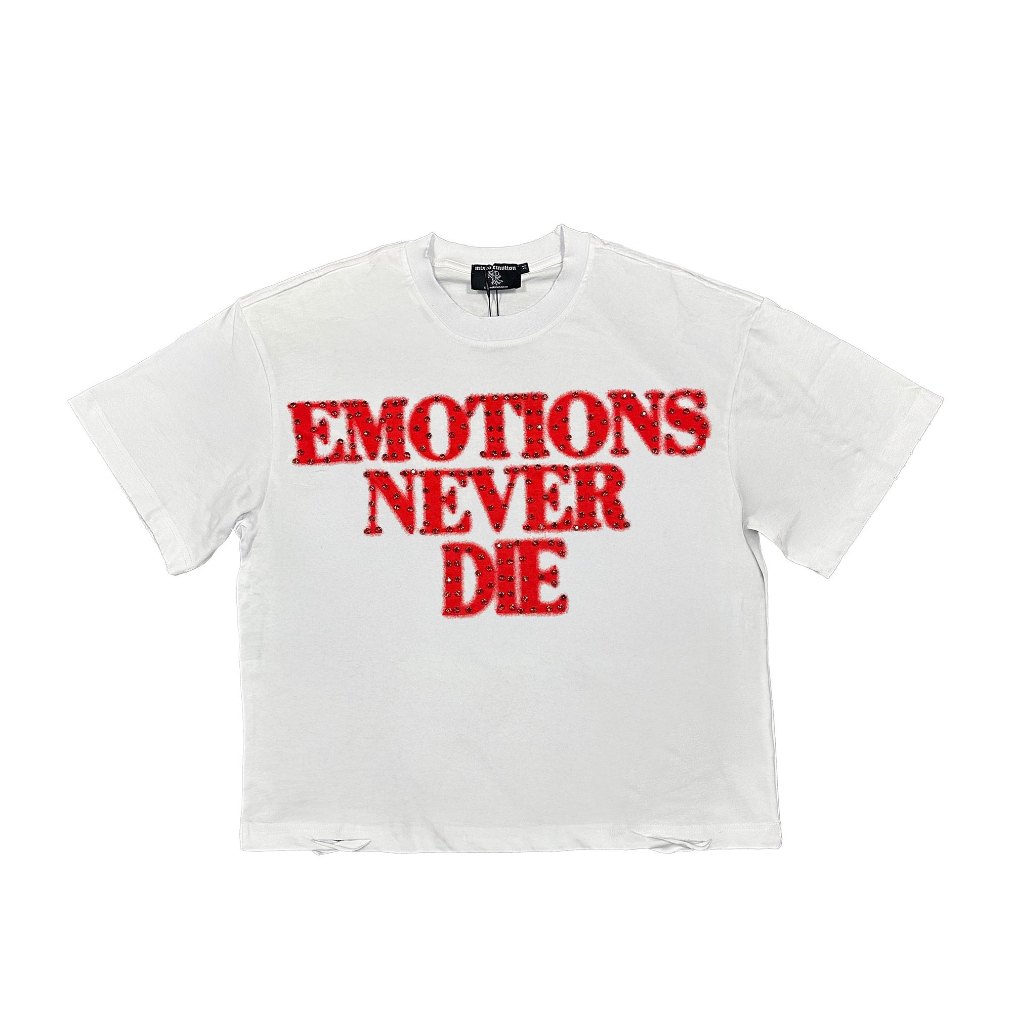 Red 'End' Rhinestone Tee – Mixed Emotion