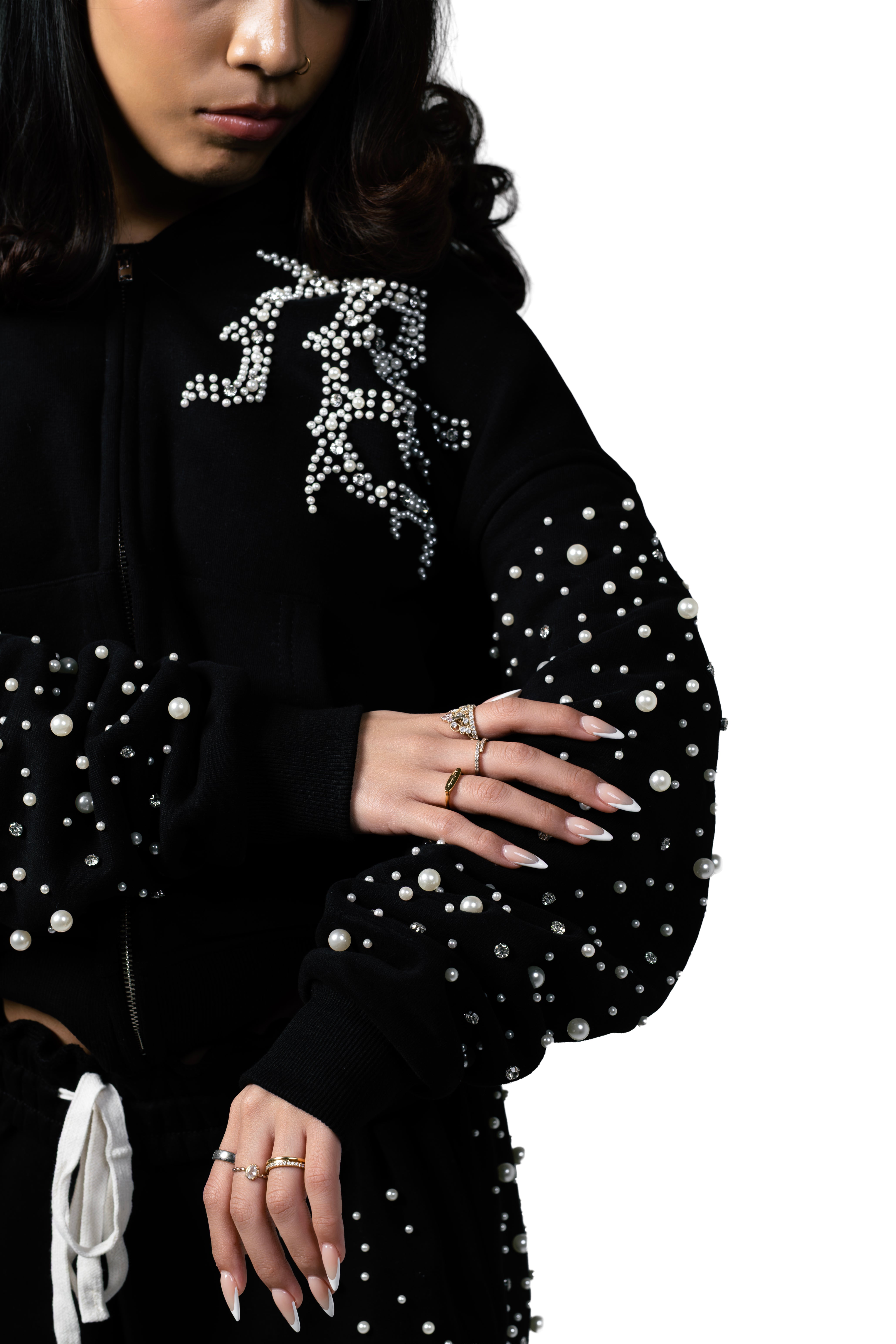Black 'Pearl' Hoodie – Mixed Emotion