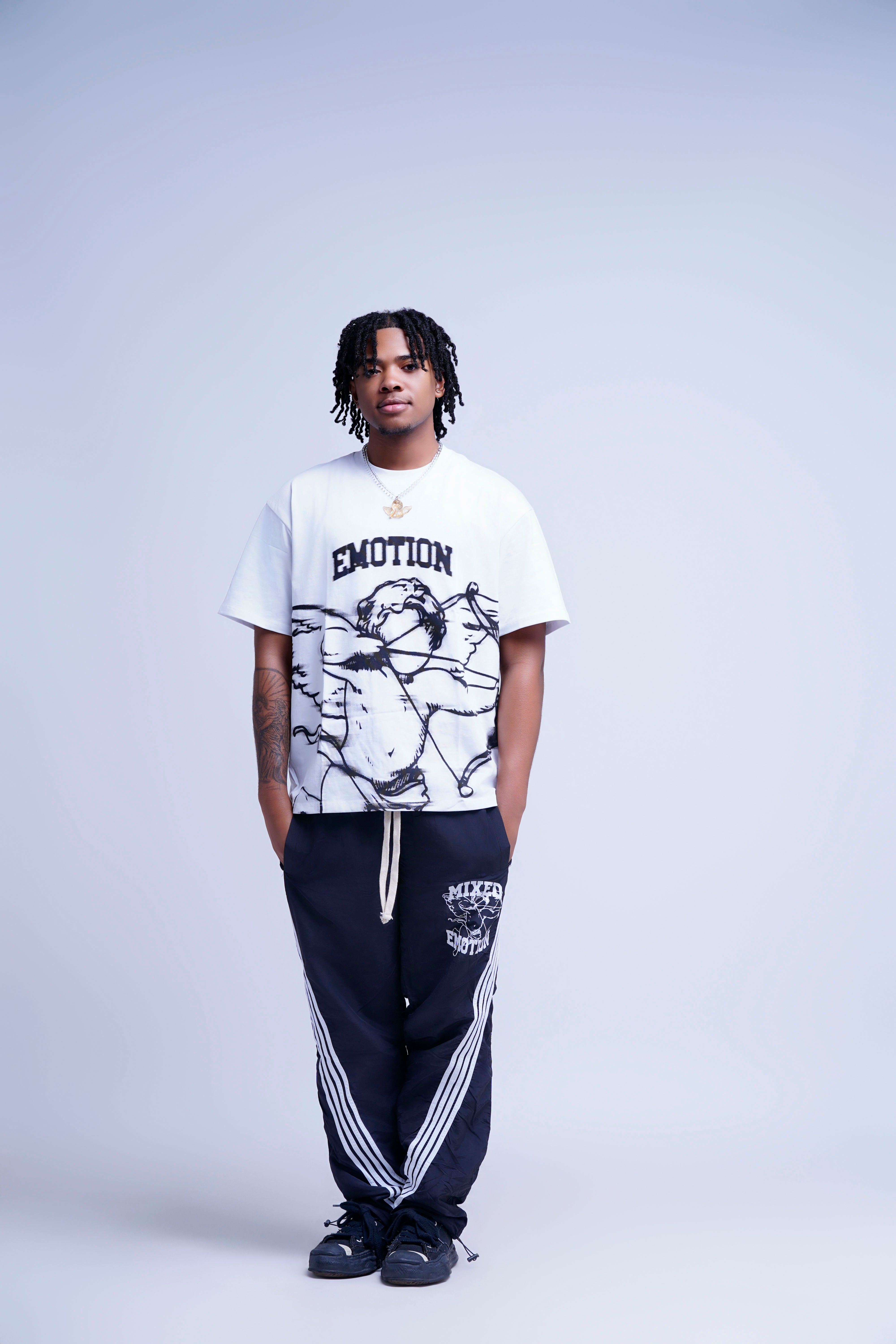 【タグ付、3XL】Papas MANIERE DE HEMING コットンパンツ Black “Comfort” Pants – Mixed Emotion
