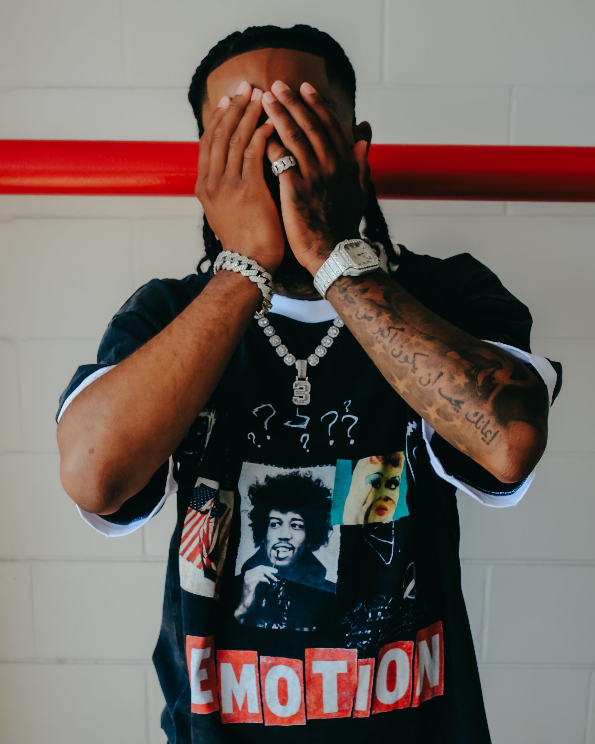 Black “Static” Tee – Mixed Emotion