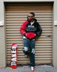 Red “Split Decision” Hoodie