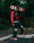 Red “Split Decision” Hoodie