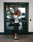2 Pack White “Script” Tank Tops