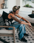 2 Pack Black “Script” Tank Tops