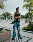 2 Pack Black “Script” Tank Tops