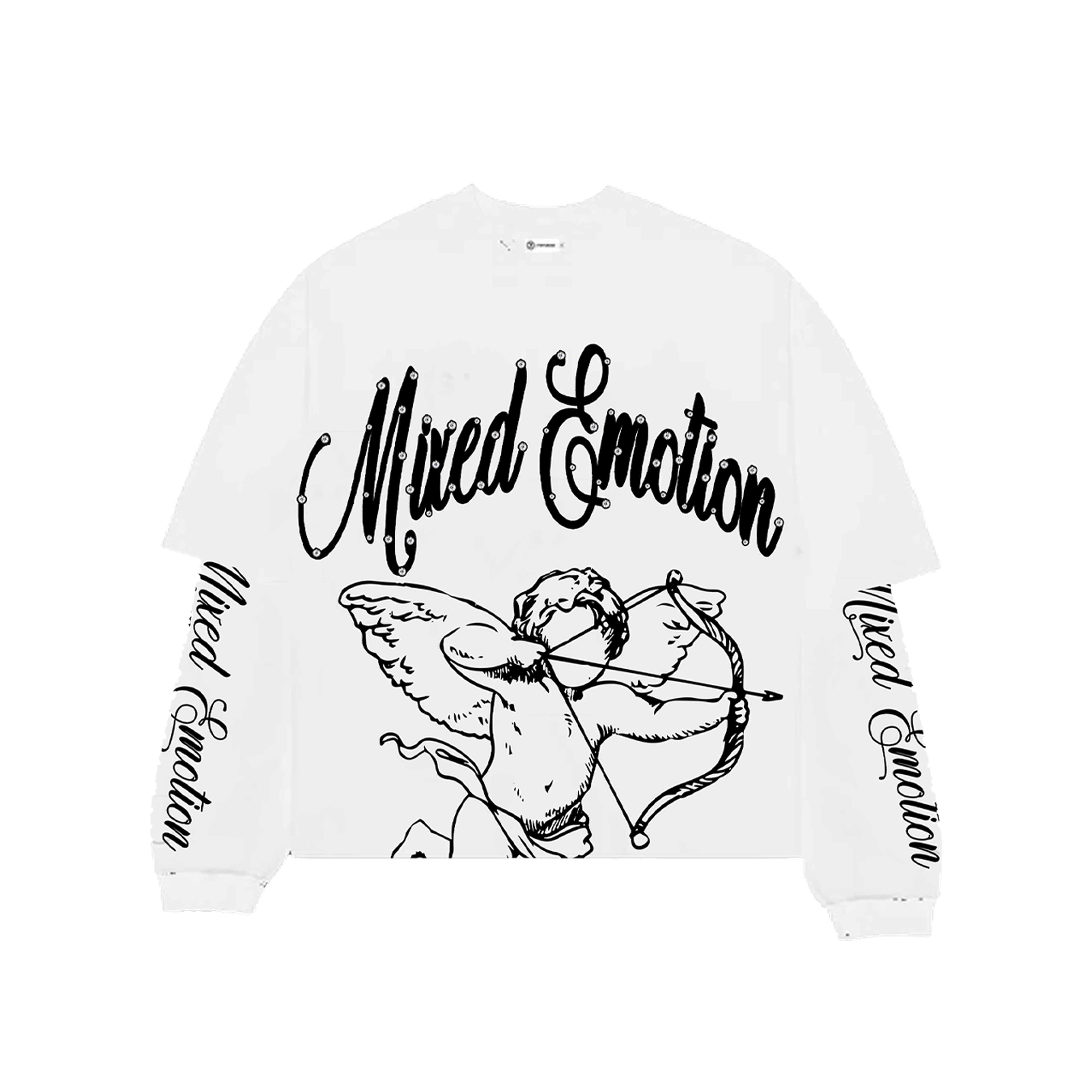 White “Blur” Thermal Long Sleeve – Mixed Emotion