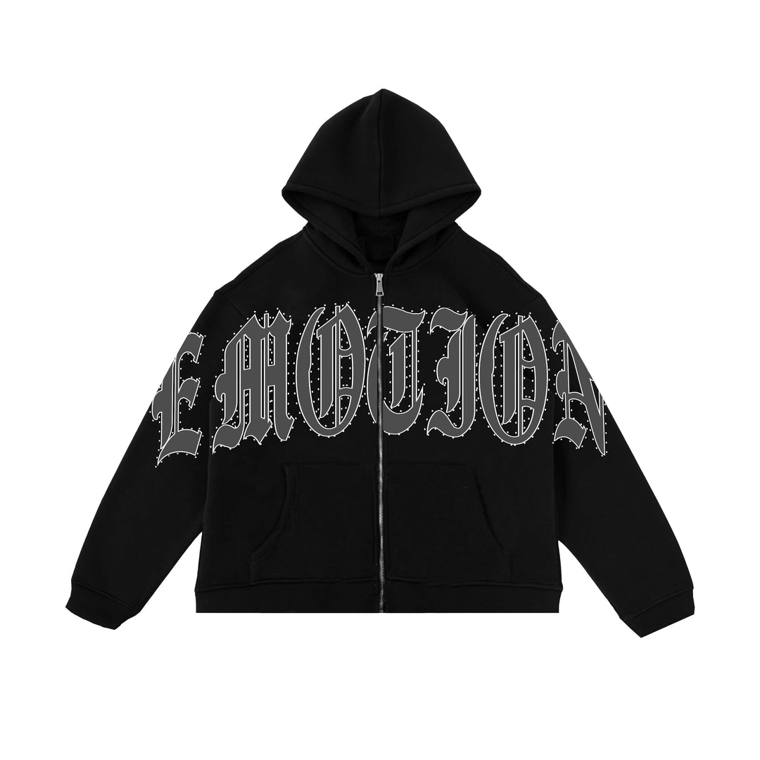 Black “Signature” Rhinestone hoodie