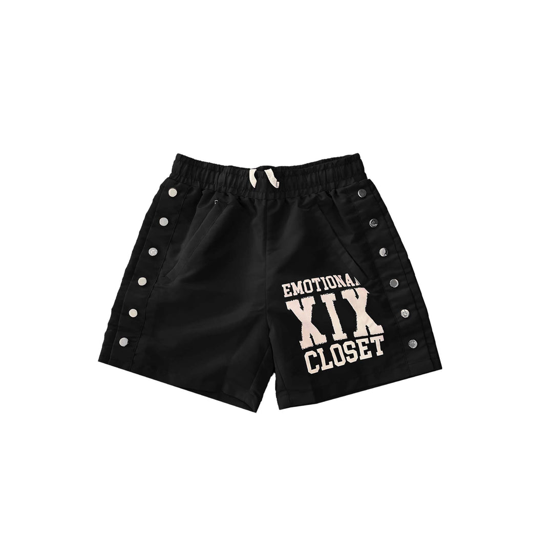 Black “Backyard” Nylon Shorts