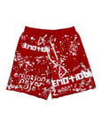 Red “Graffiti” Shorts
