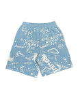 Blue “Graffiti” Shorts