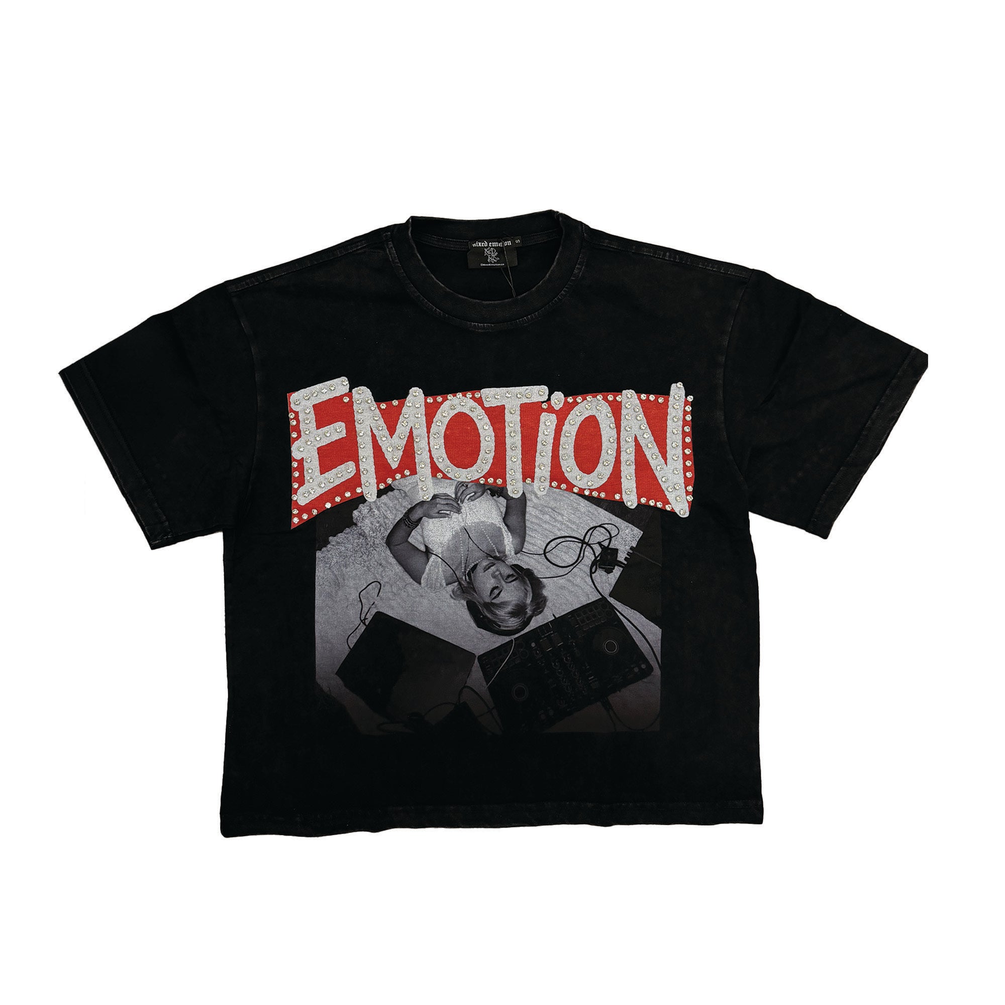 mixed emotion Tシャツ ブラック Mサイズ Black “Tunes” Tee – Mixed Emotion