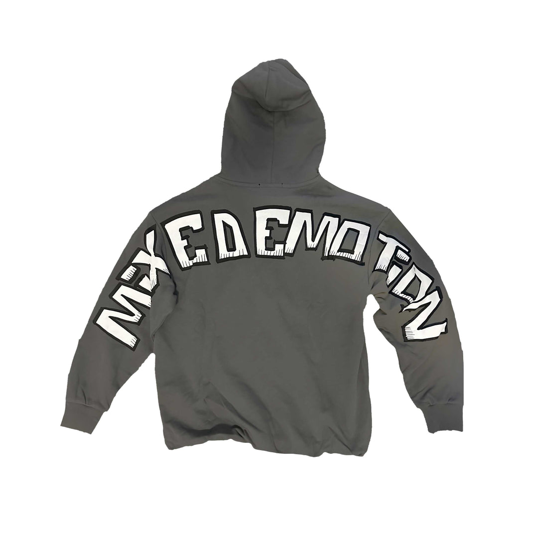 Grey “Monster” Cropped Hoodie