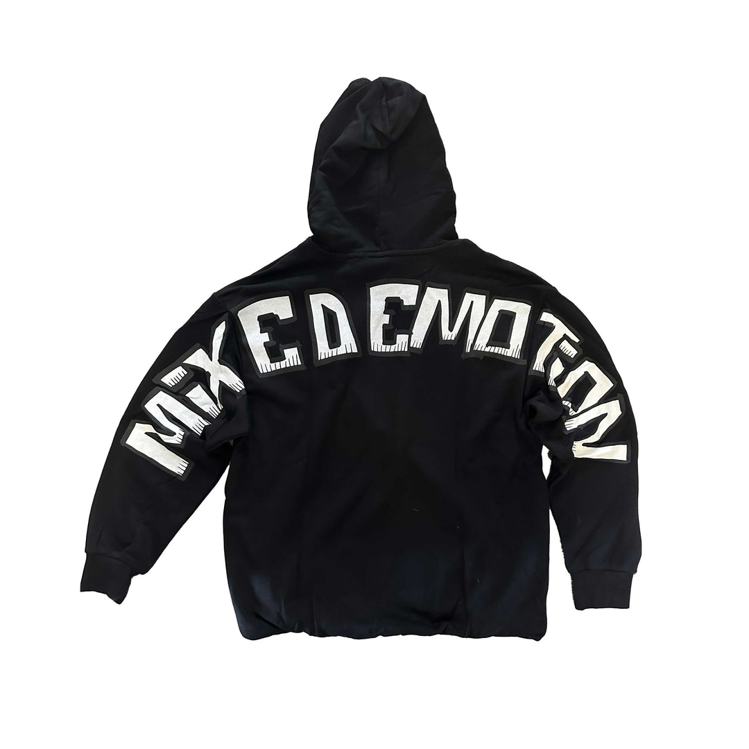 Black “Monster” Cropped Hoodie