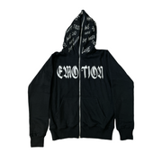 Black “Emotion” Zip Up Hoodie