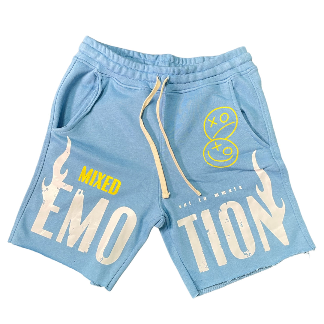 Blue “Two Face” French Terry Shorts