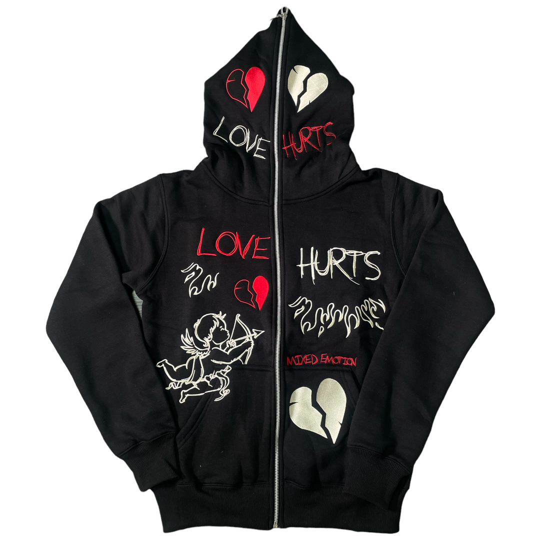 “Love Hurts” Zip Up Hoodie