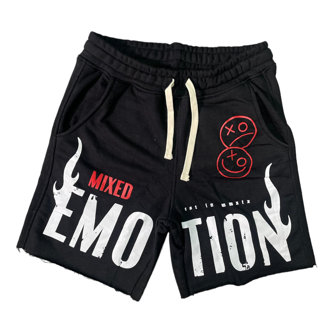 Black “Two Face” French Terry Shorts